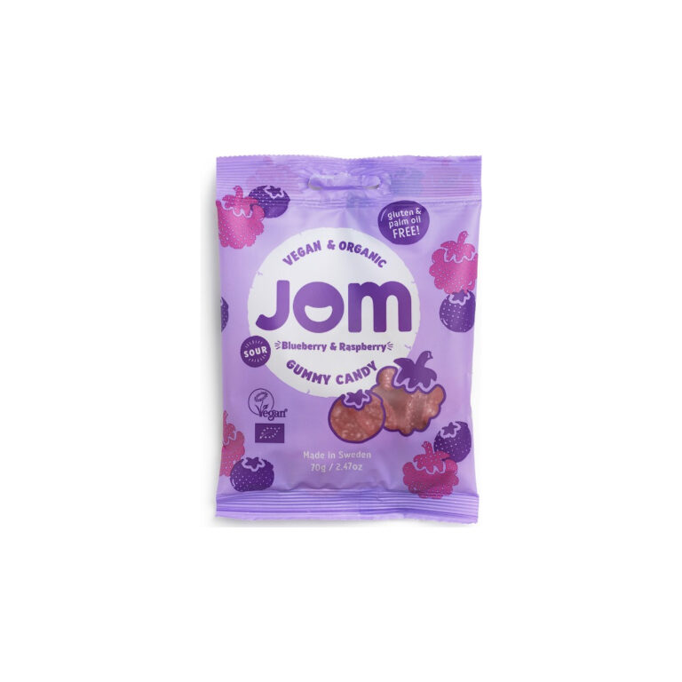 Jom sour blueberry & raspberry EKO 70 g
