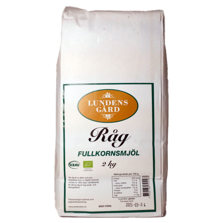 Råg fullkornsmjöl 2 kg KRAV