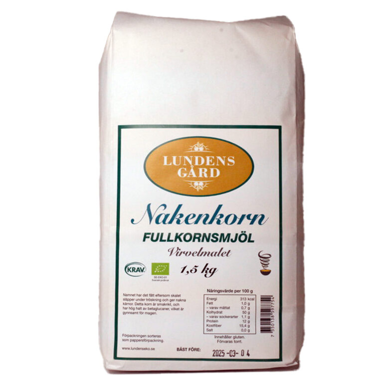 Nakenkorn virvelmald 1,5 kg KRAV
